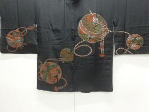 大正ロマン　漆鈴模様織出し絵羽織